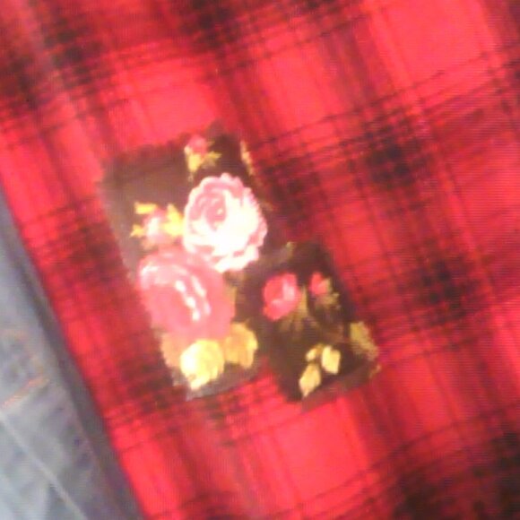 Medium Maxi Denim Flannel Floral Duster - Picture 8 of 8